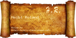 Heibl Roland névjegykártya